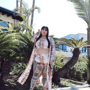 Fashion nova 3 piece bathing suit size 3XL